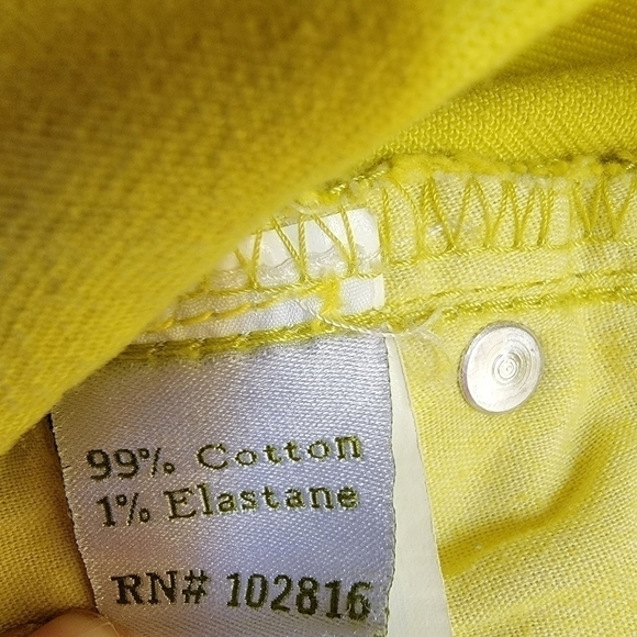 Garent Hill Chartreuse 5 Pocket Modern Denim Pencil Skirt Size 4 Petite EUC - Picture 5 of 9